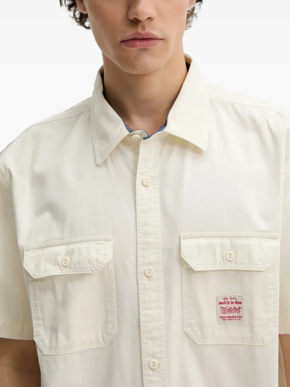 Levi's Overhemd met borstzak Beige