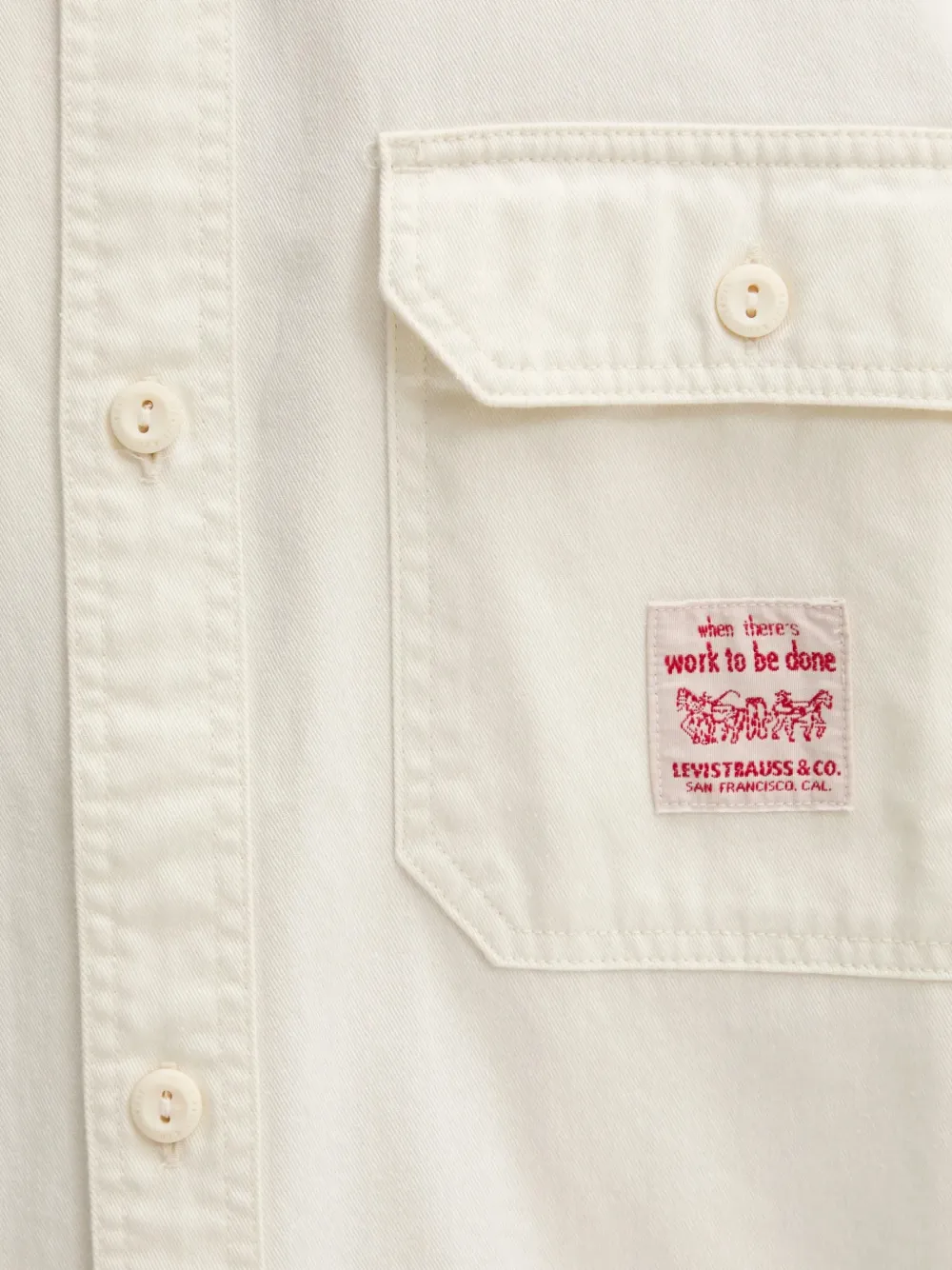 Levi's Overhemd met borstzak Beige