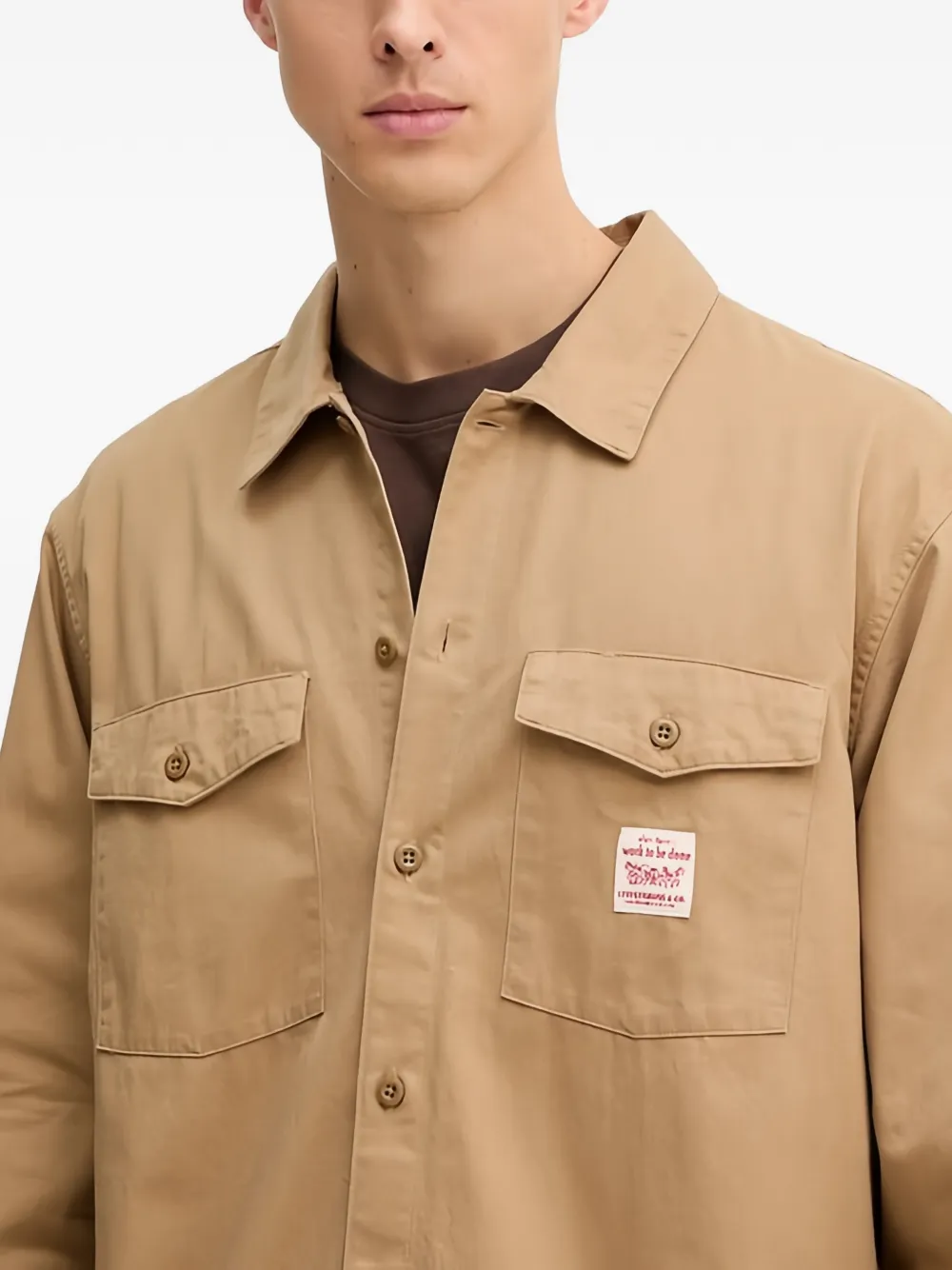 Levi's Shirtjack met borstzak Beige
