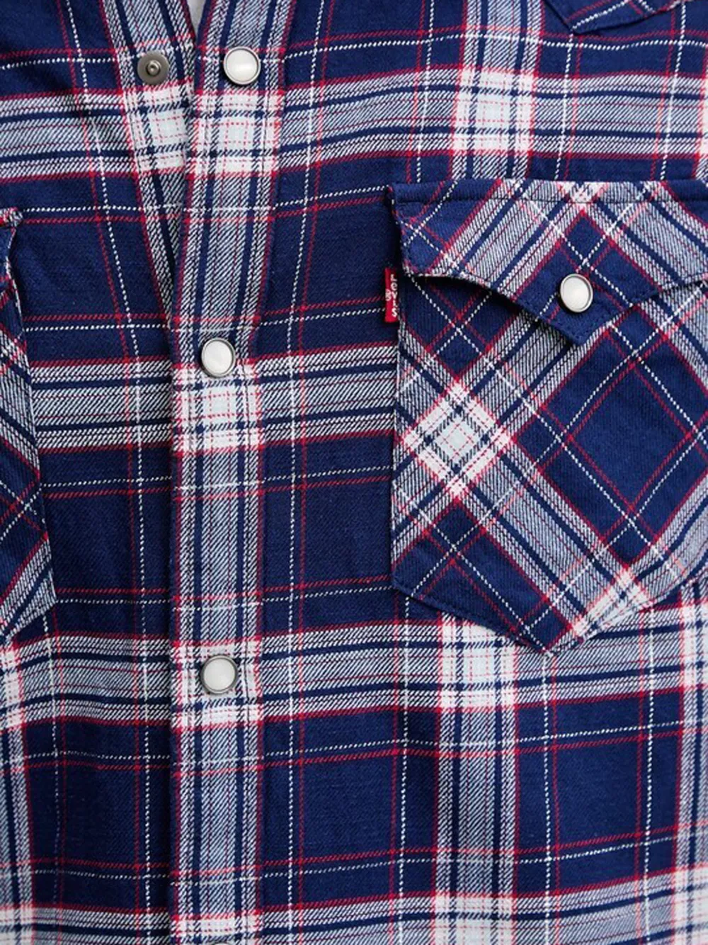 Levi's Geruit overhemd met borstzak Blauw
