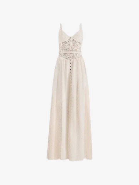 Manière De Voir Rosie lace corset maxi dress