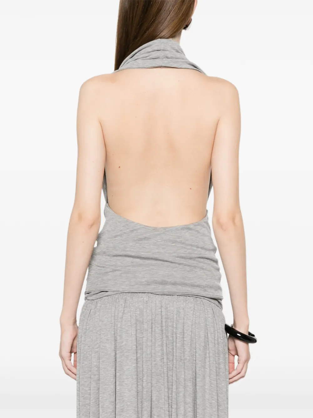 Aya Muse Top met halternek Grijs