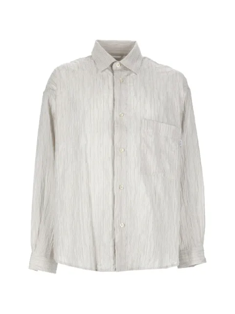 AMISH chest-pocket striped shirt