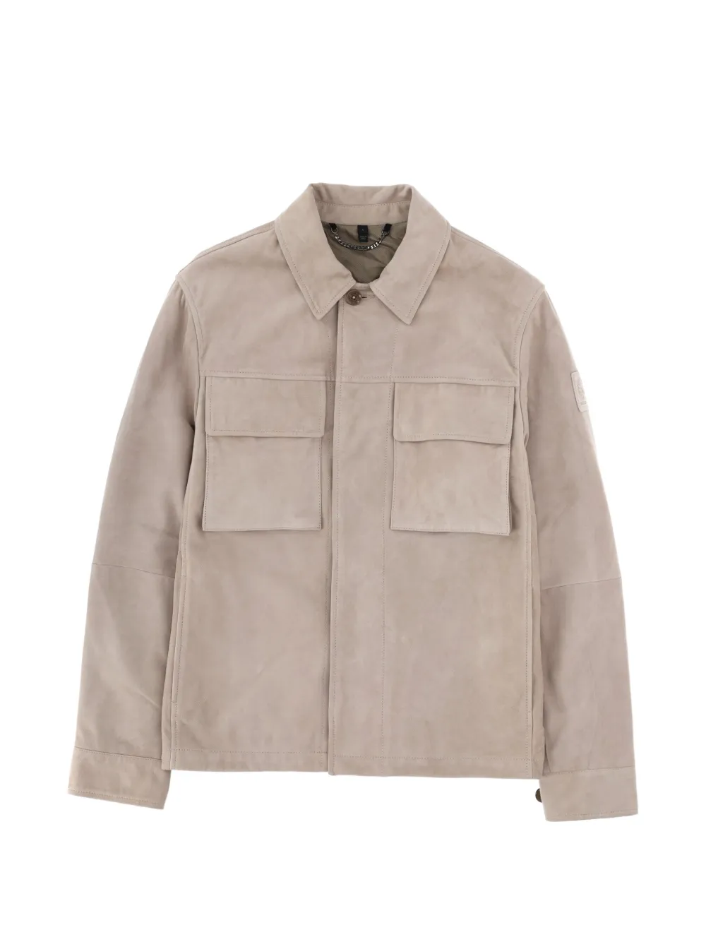 Belstaff leather shirt jacket - Toni neutri