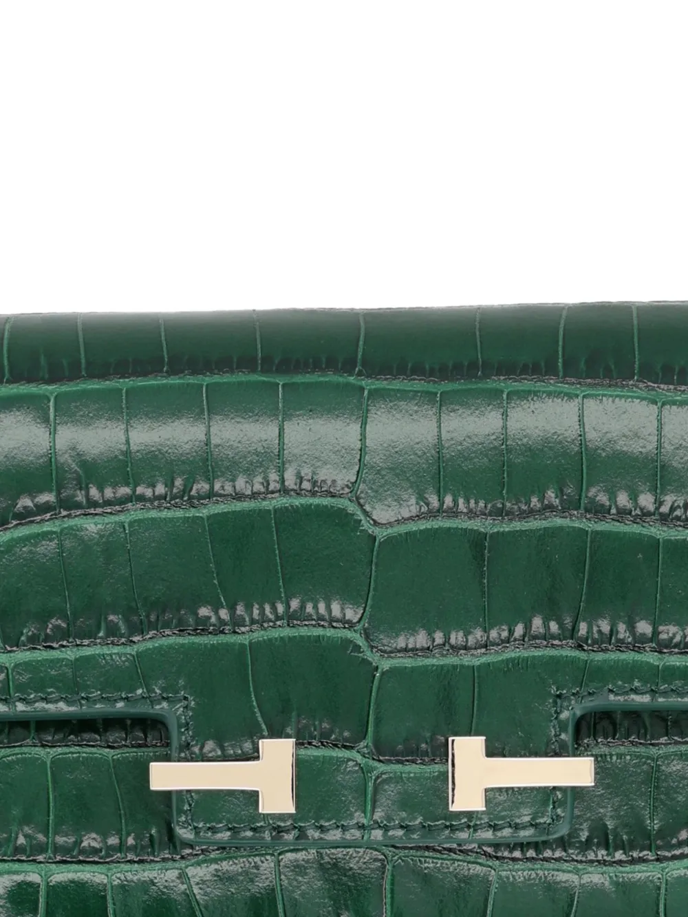  Tom Ford T-bar Reptile-effect Wallet - Green 
