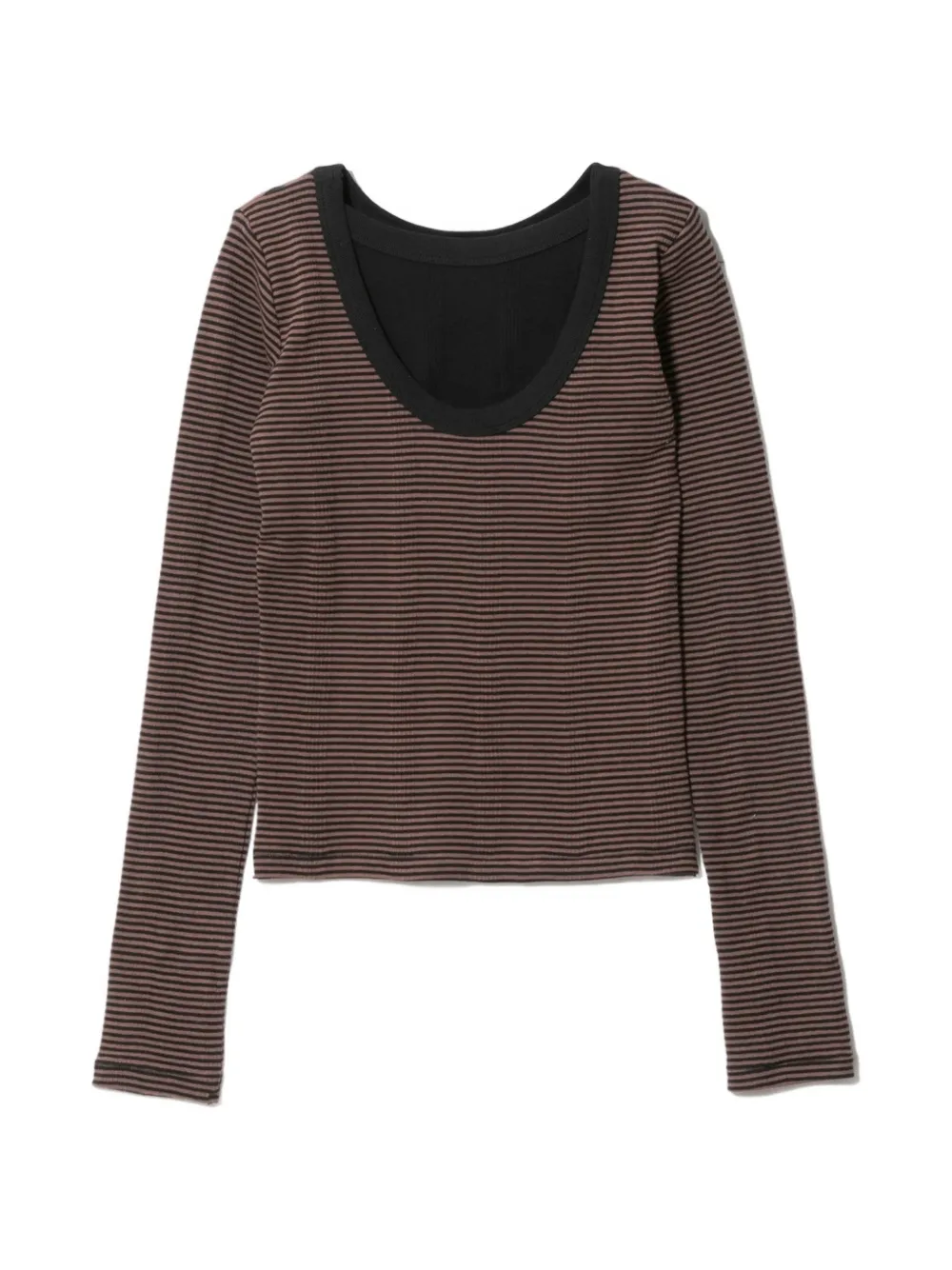 Beautiful People Miller double-front striped T-shirt - Marrone