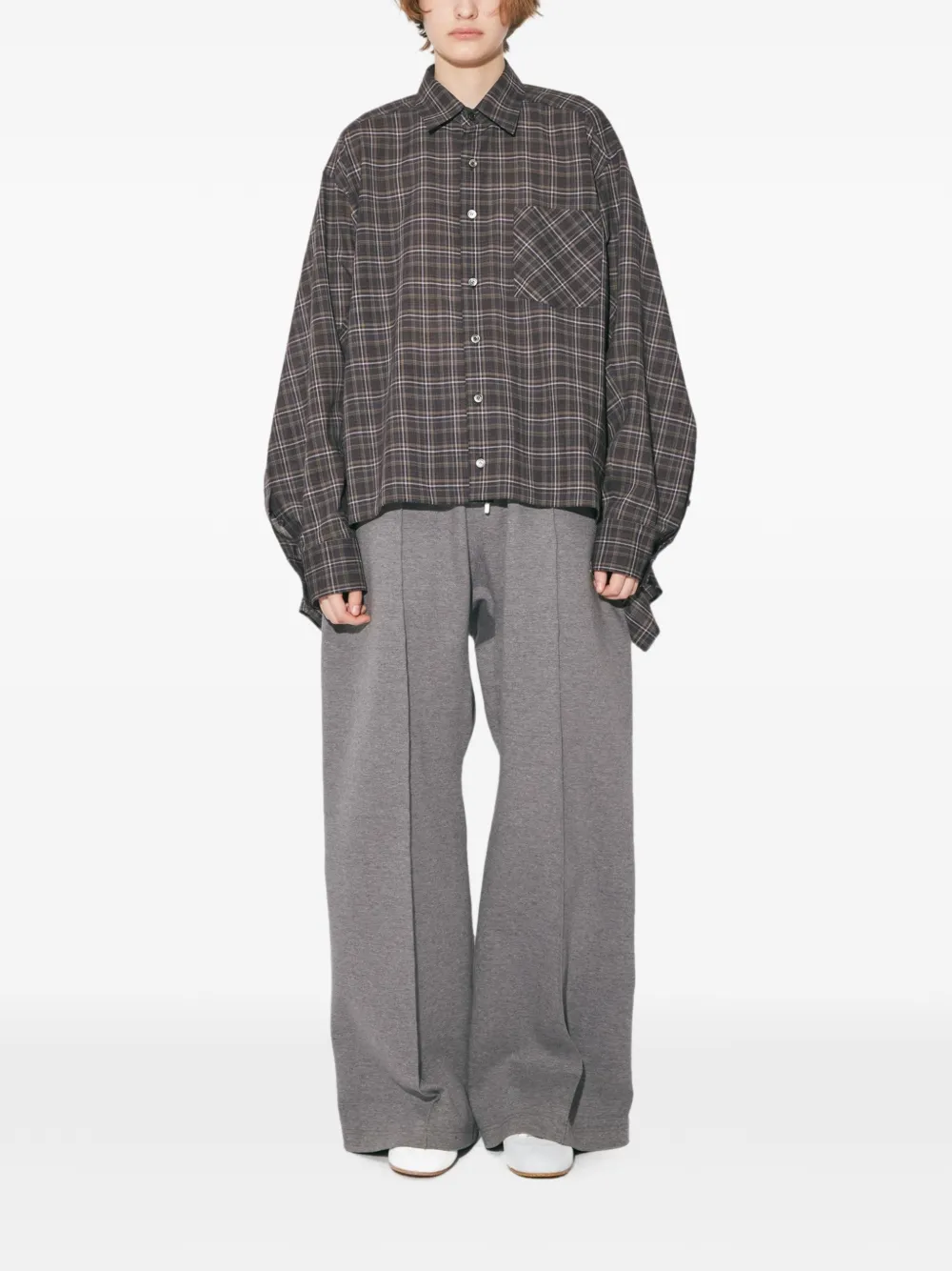  Beautiful People Check Tuxedo Shirt - Grey 