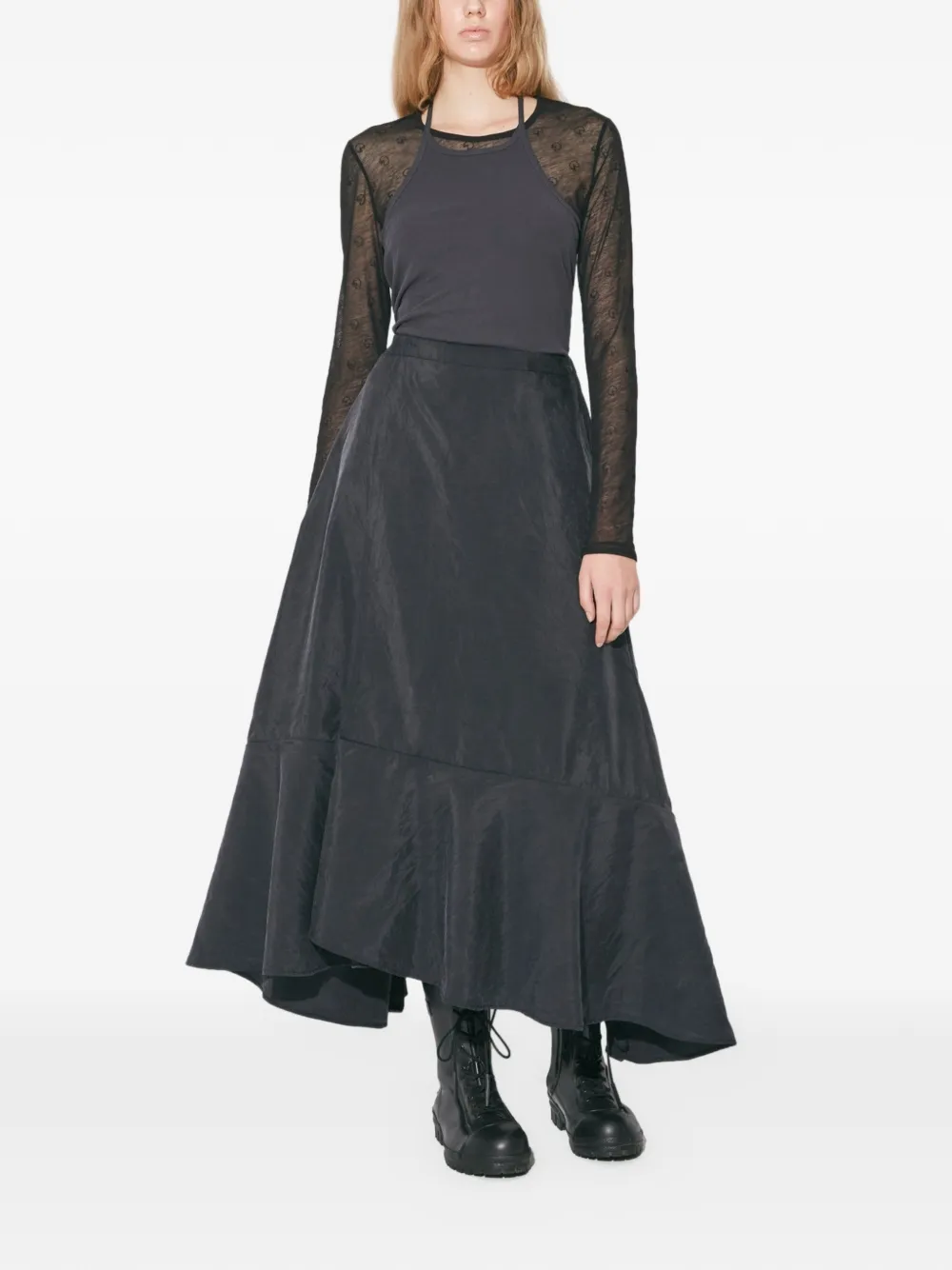  Beautiful People Flared Asymmetric Skirt - Grey 