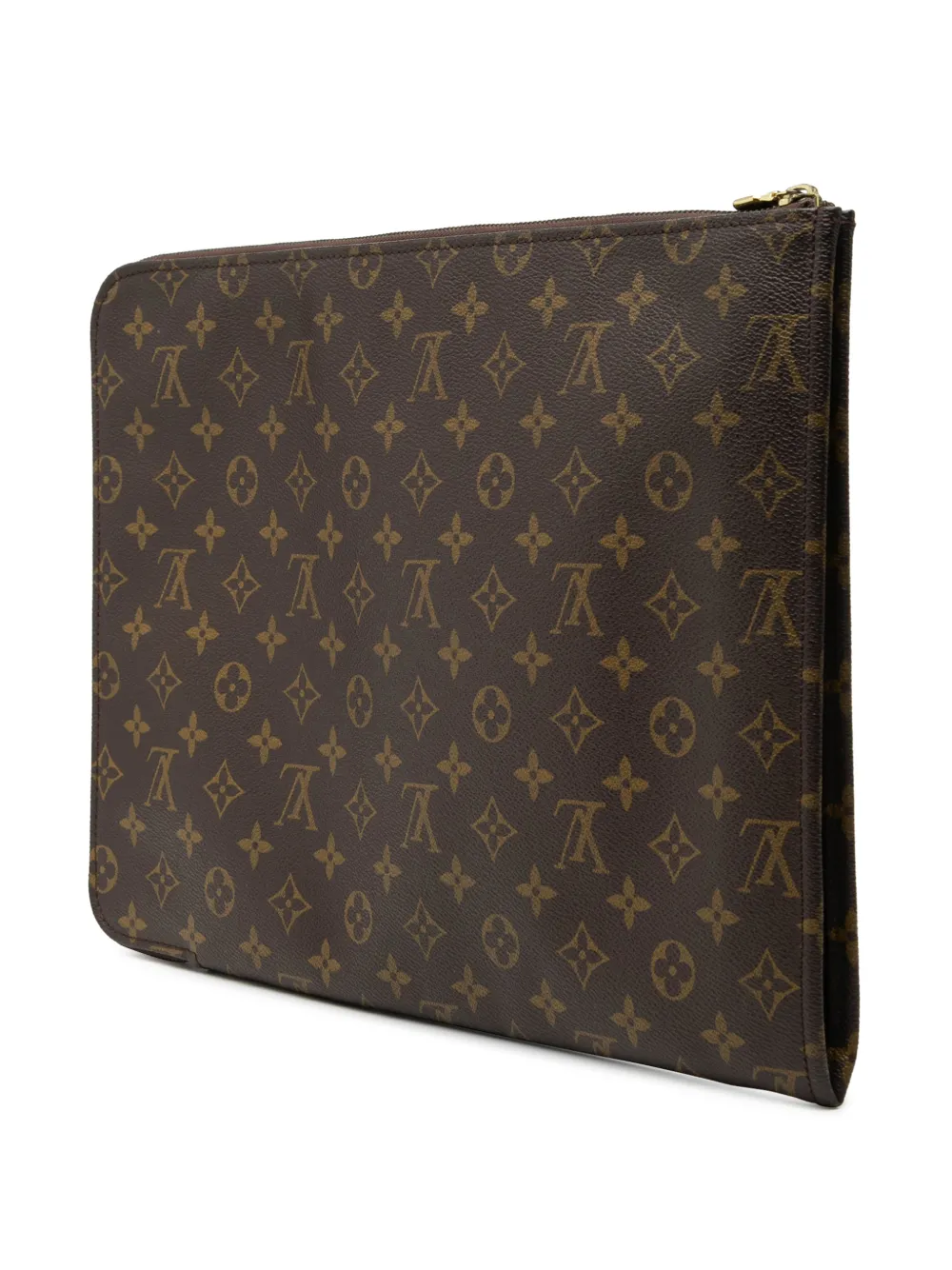  Louis Vuitton Pre-owned 1995 Monogram Poche Documents Portfolio Business Bag - Brown 