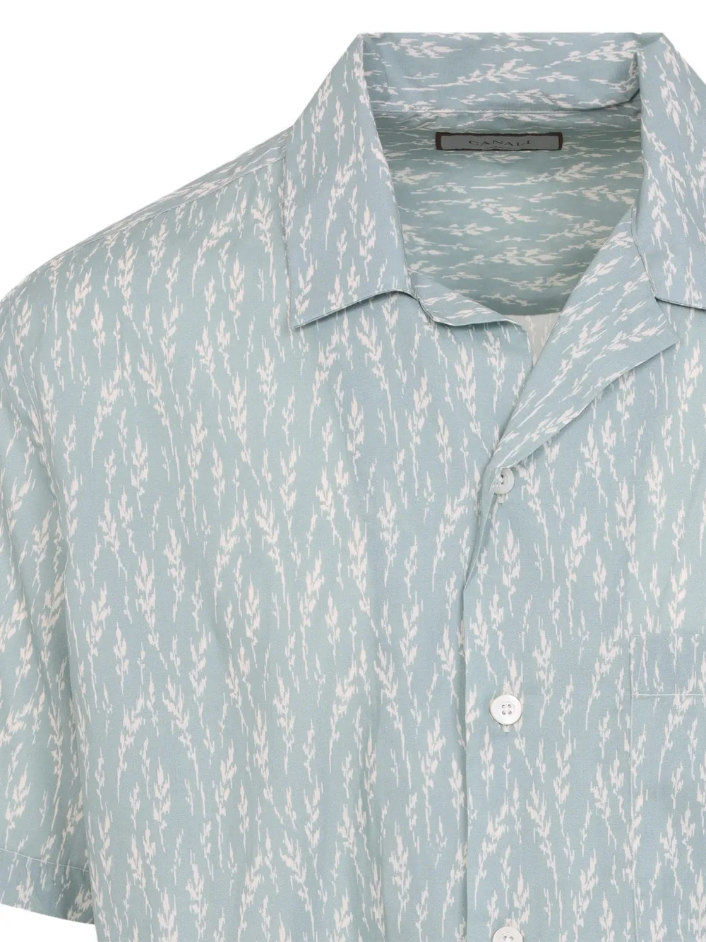  Canali Printed Shirt - Green 