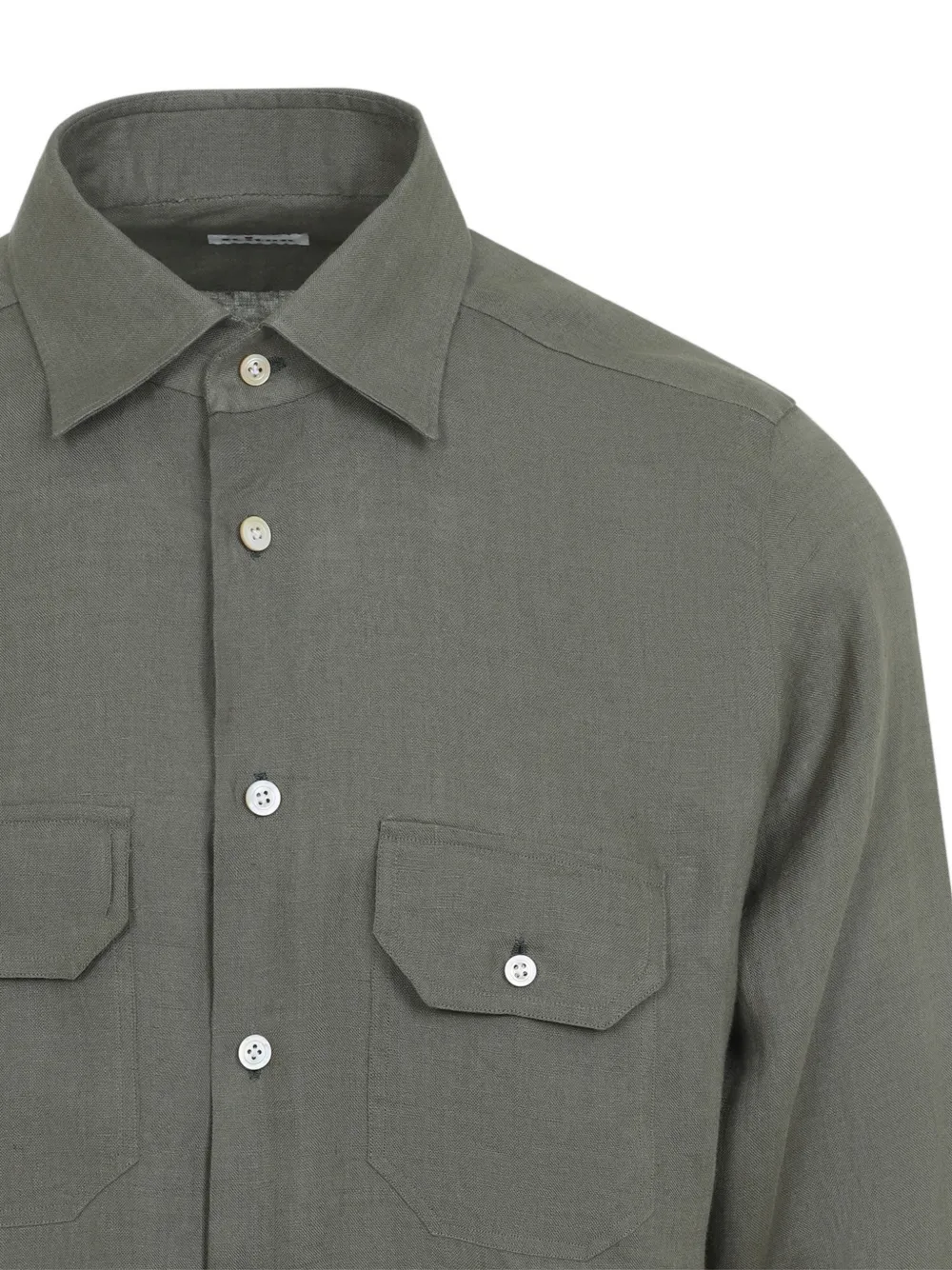  Kiton Chest-pocket Shirt - Green 