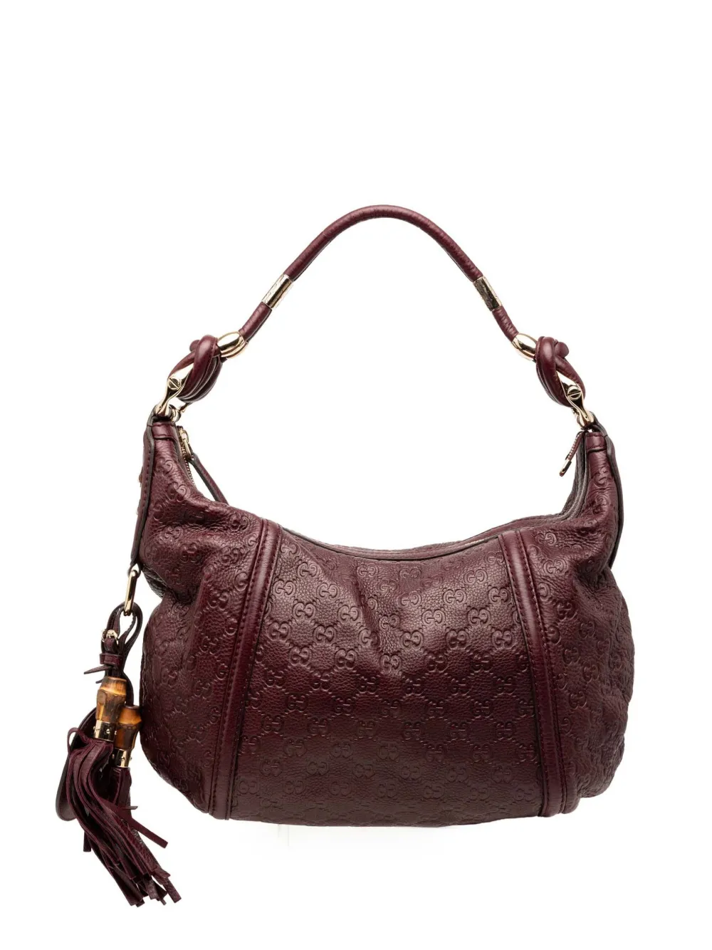 Gucci Pre-Owned 2000-2015 Medium Guccissima Techno Horsebit hobo bag - Rosso