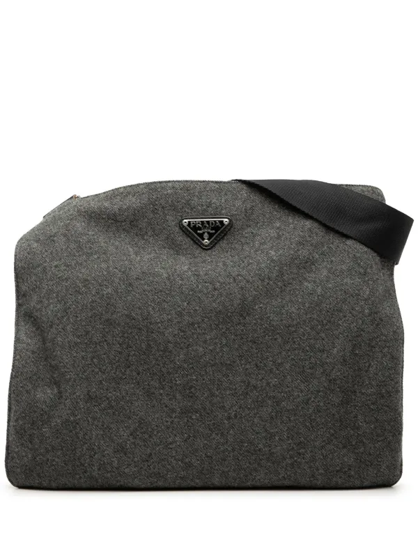 Prada Pre-owned 2000-2013 Wool Crossbody Bag in Grey