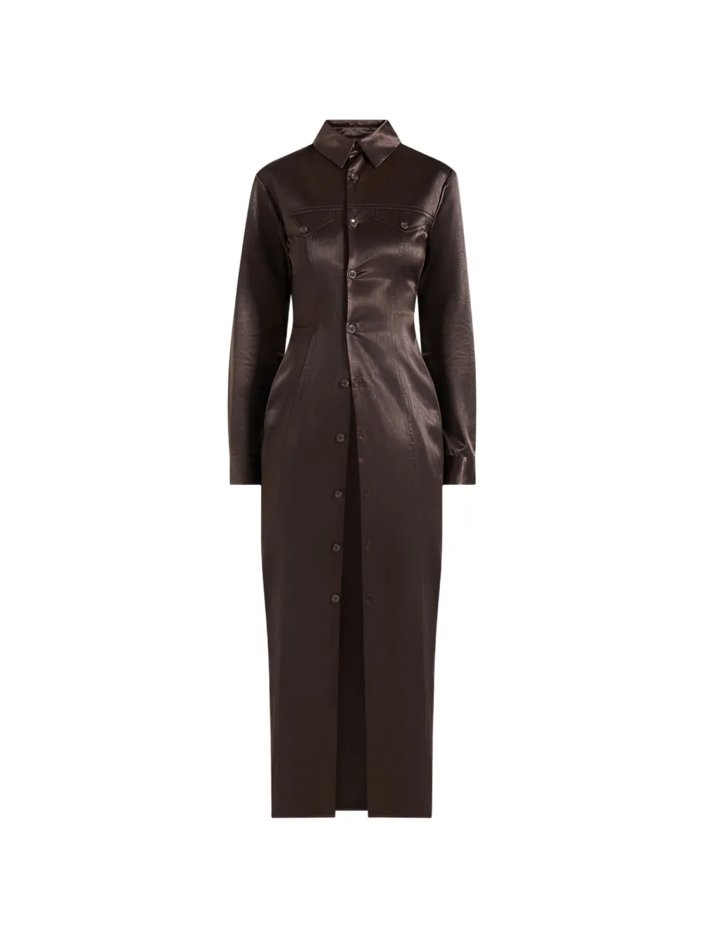 Manière De Voir Etta tie crinkled shirt - Marrone