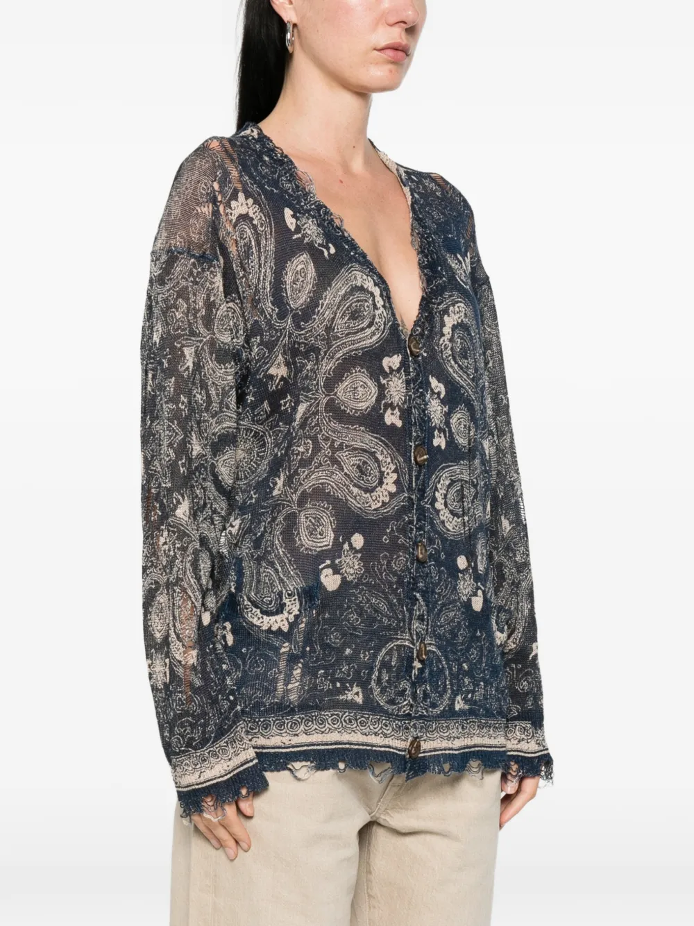  R13 Bandana Button Knitwear - Blue 