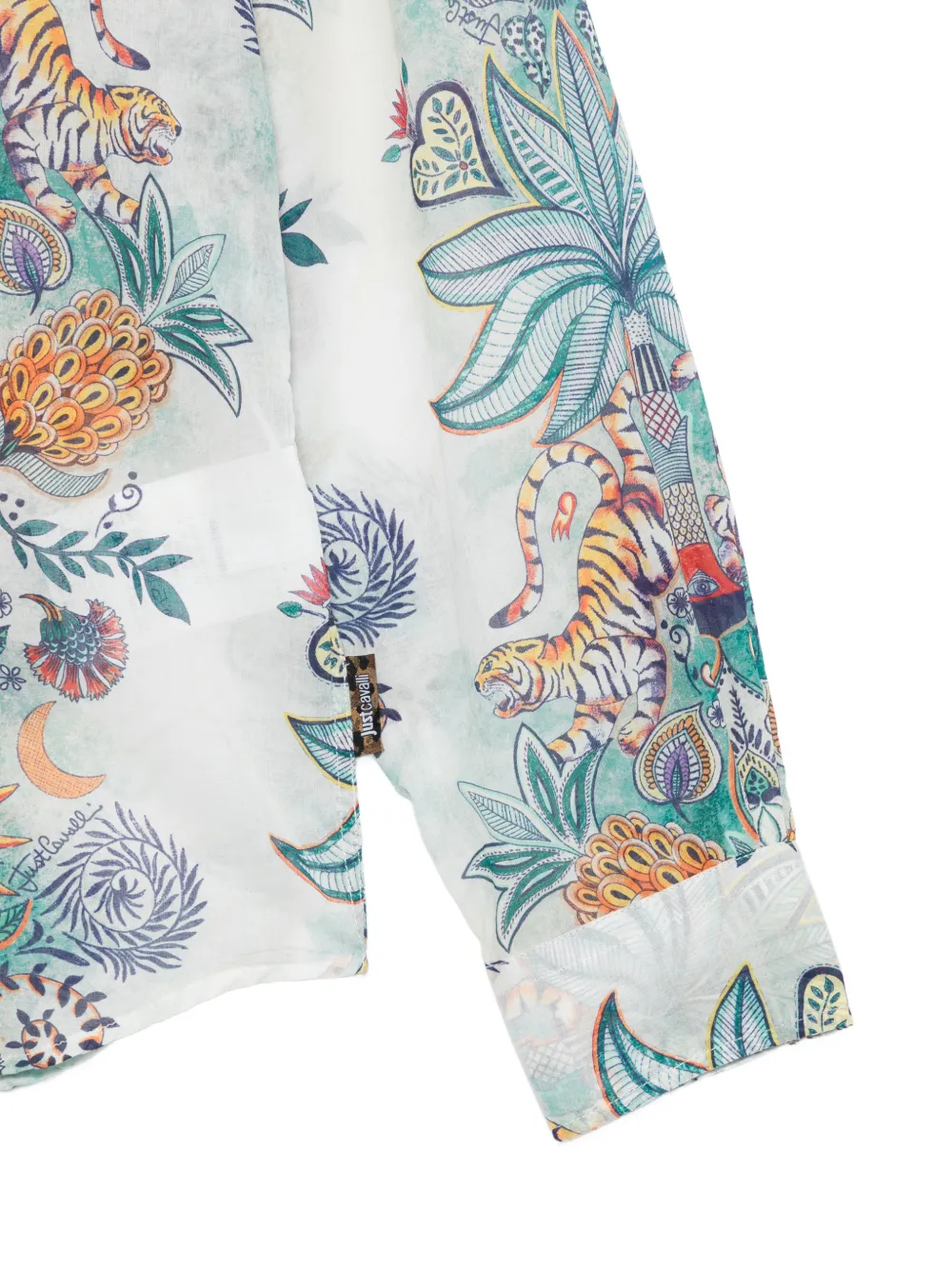 Just Cavalli Overhemd met bloemenprint Wit