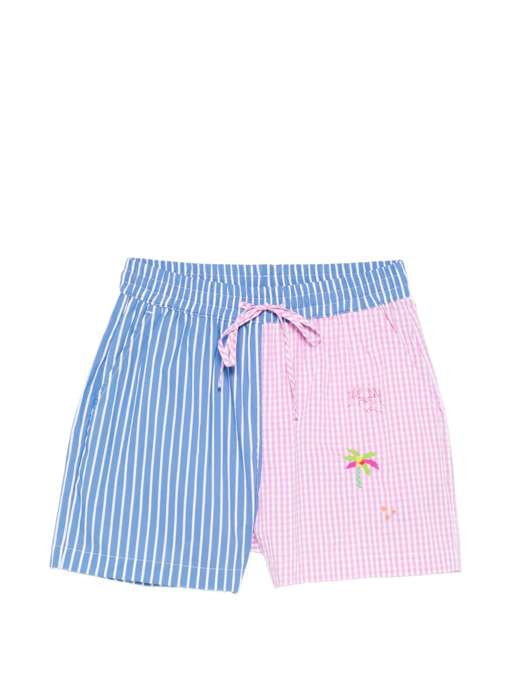 SUSANNA BLU striped embroidered shorts