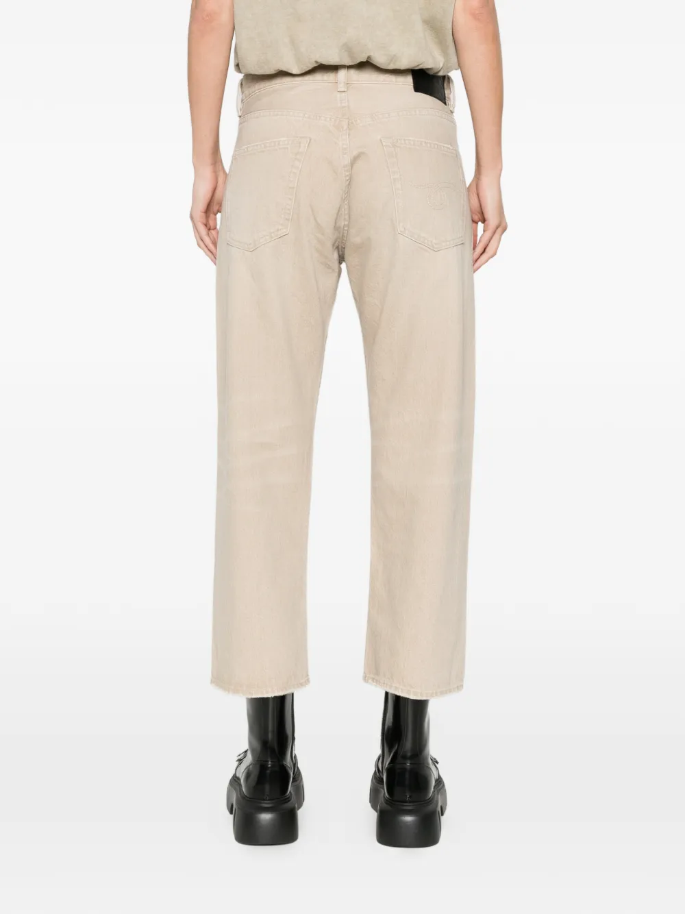 R13 X-FB jeans met franje Beige