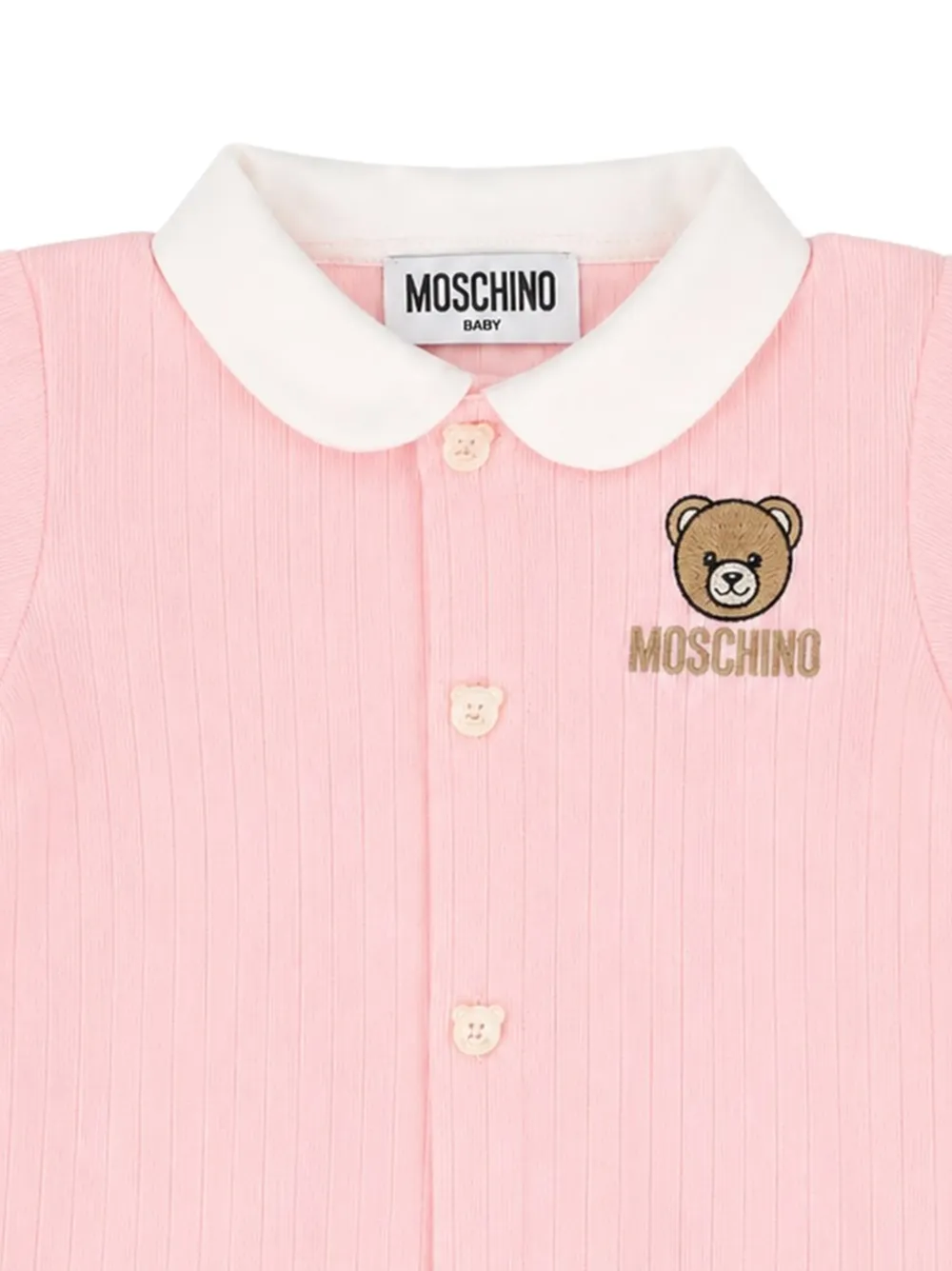 Moschino Kids Romper met teddybeer-patch Roze