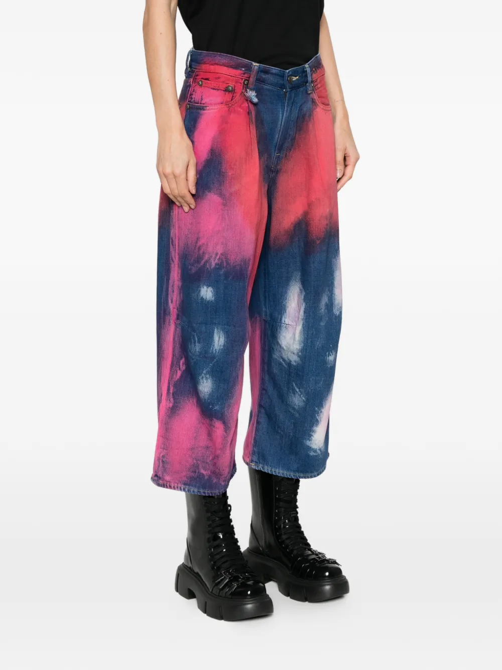  R13 Vaqueros Con Motivo Tie-dye - Rosa 