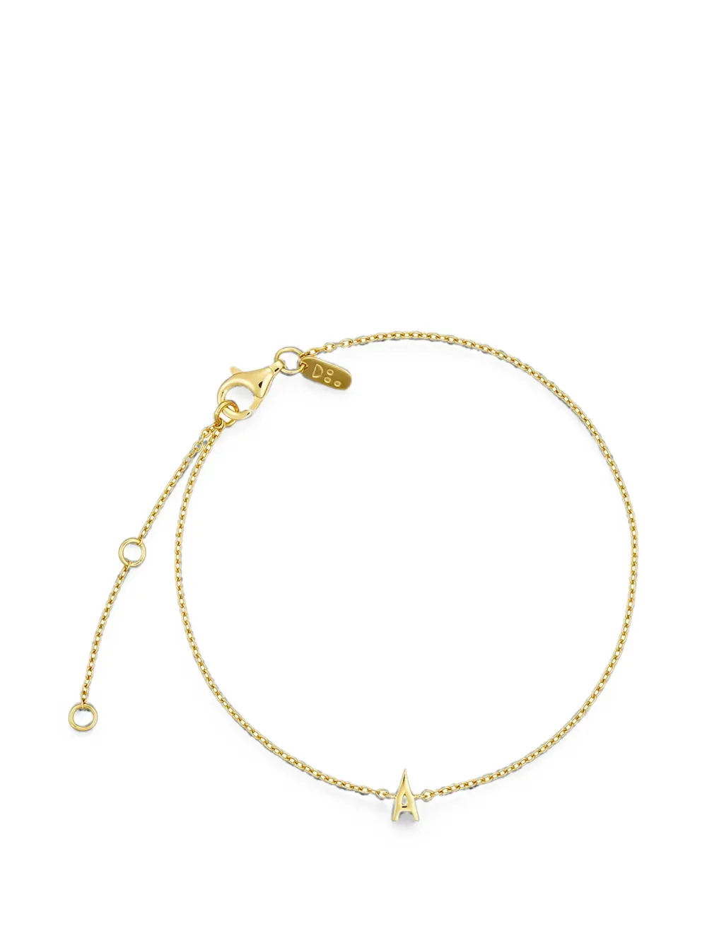 Design letters Archetype letter-pendant cable-link bracelet - Gold