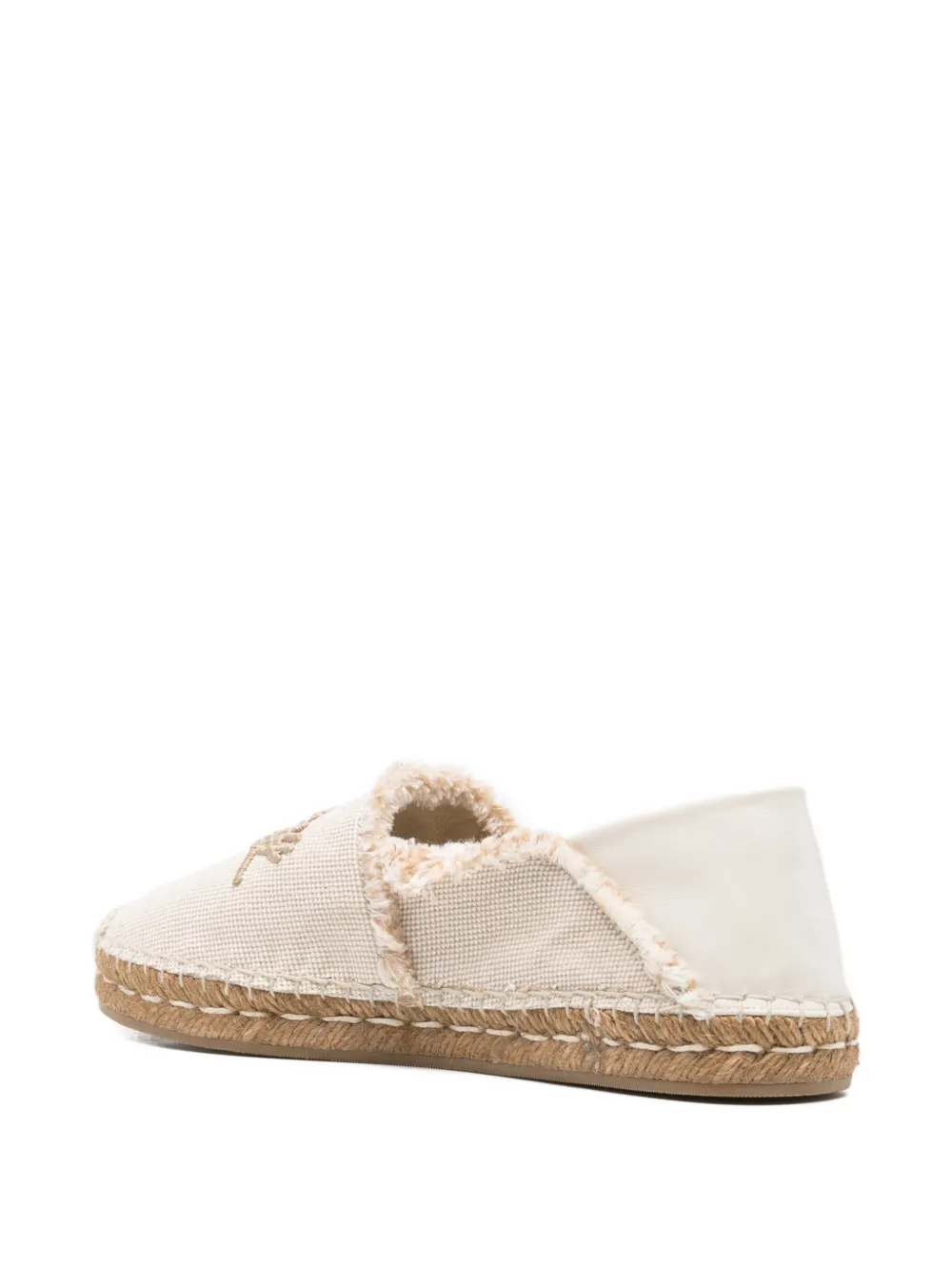 Jimmy Choo Espadrilles met borduurwerk en franje Beige