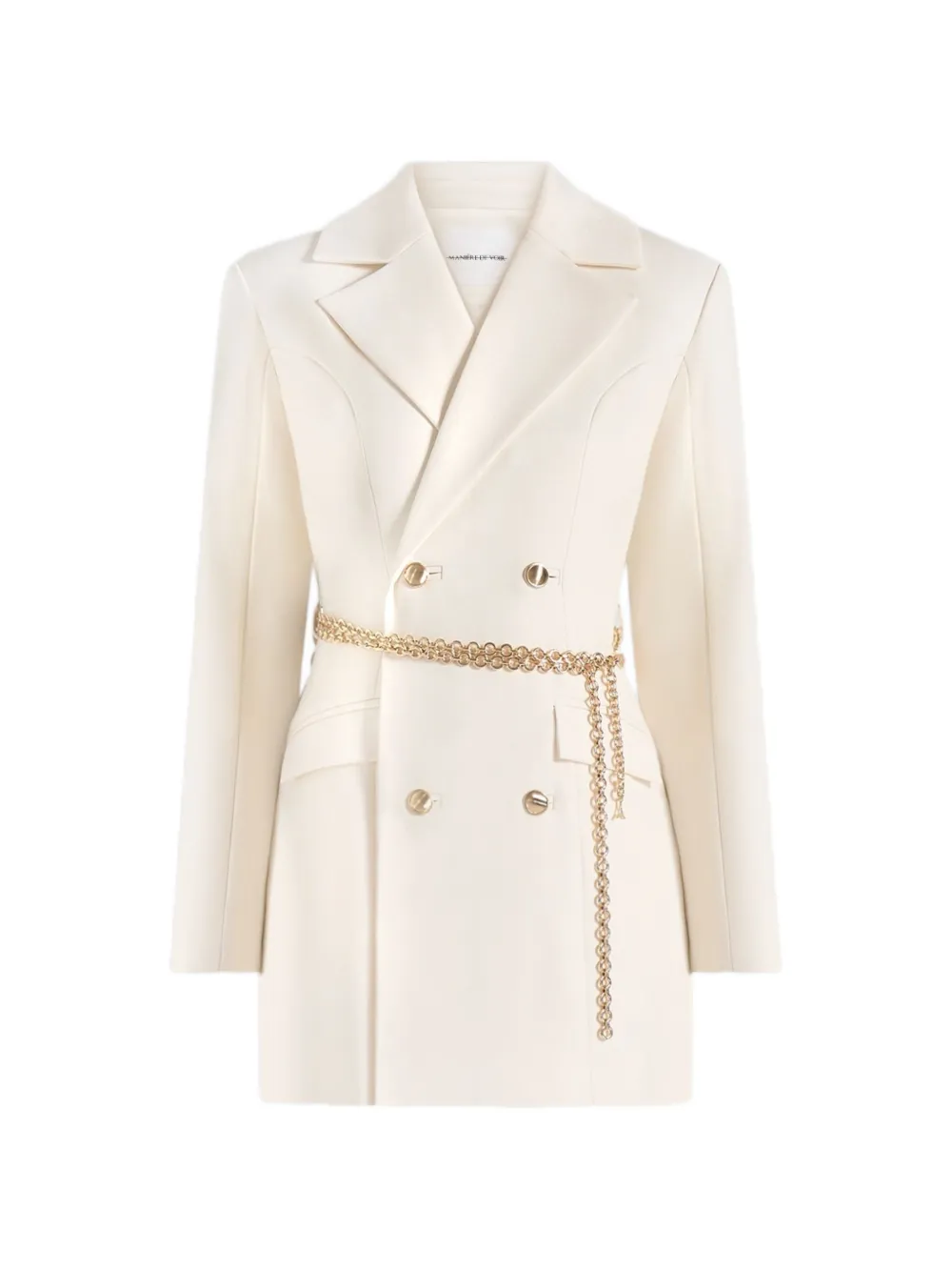 Manière De Voir Zara double-breasted chain blazer dress - Toni neutri