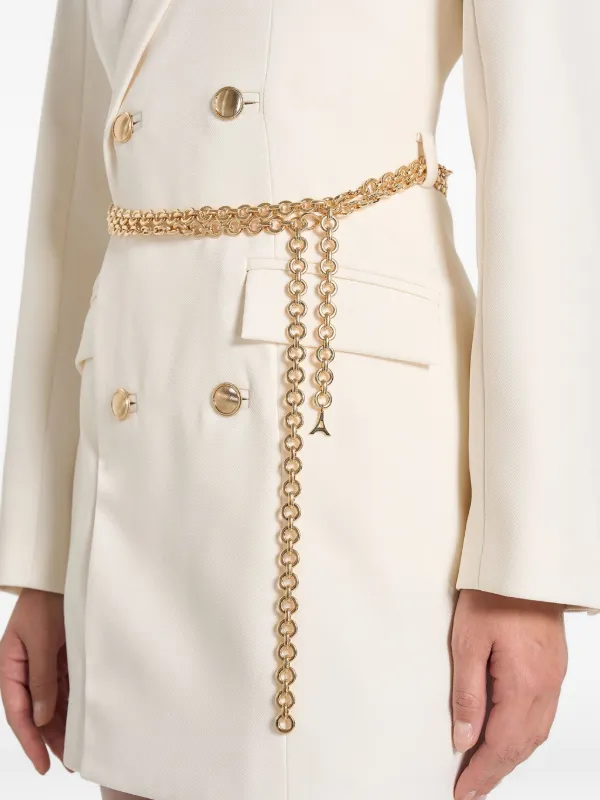 zara blazer dress gold Manière De Voir Double Breasted With Chain | Neutrals plp-51491