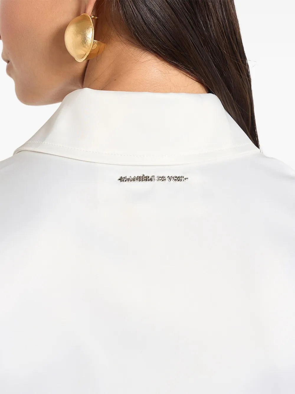 Manière De Voir Sonia getailleerde katoenen blouse Wit