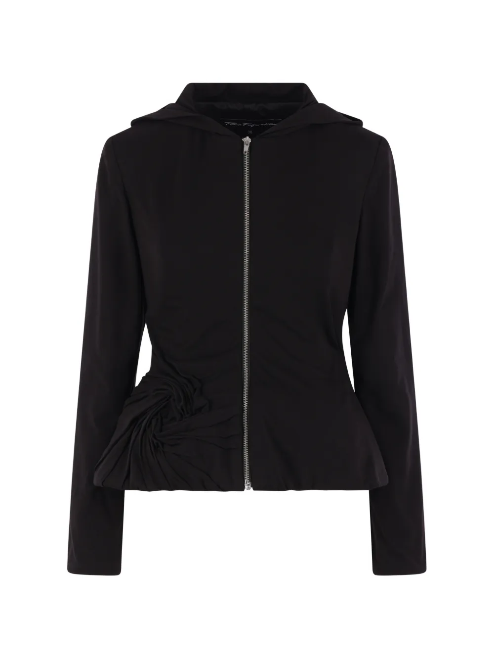 PETRA Rose zip-up hoodie - Nero