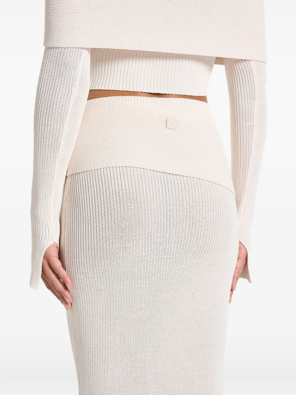 Manière De Voir Amy asymmetrische midaxi-rok met metalen detail Beige