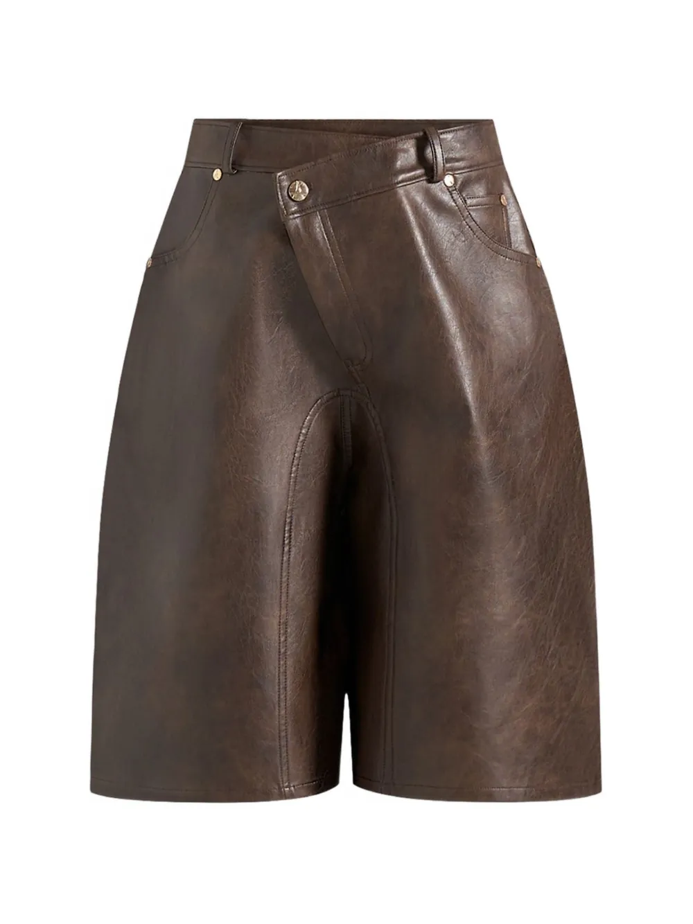 Manière De Voir Hazel wrap-over bermuda shorts - Marrone