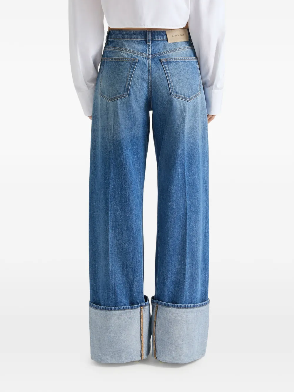  Givenchy Turn-up Cotton Jeans - Blue 