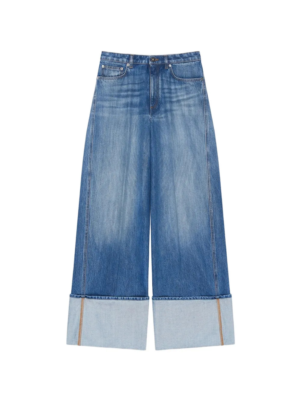 Givenchy turn-up cotton jeans - Blau