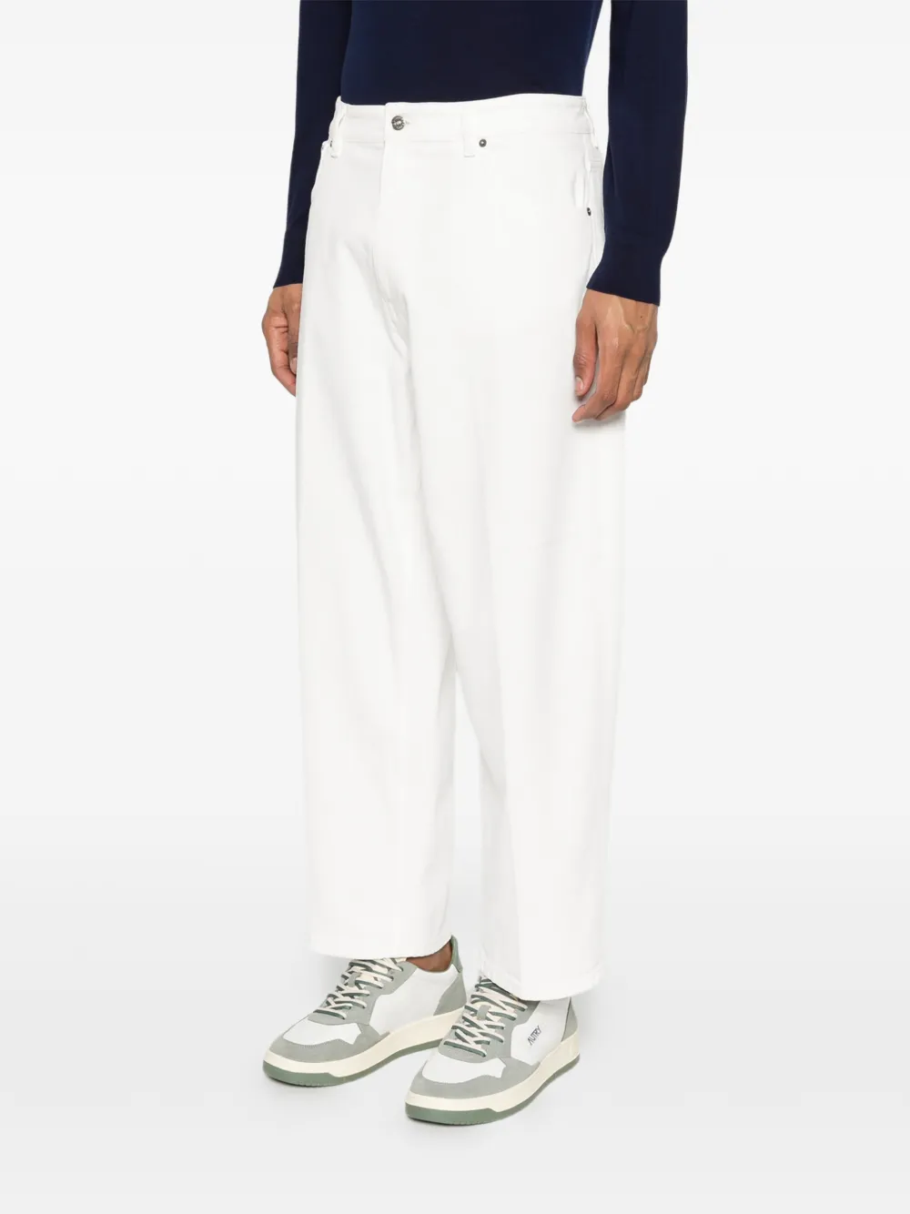  Dondup Anthony Cropped Denim Jeans - White 