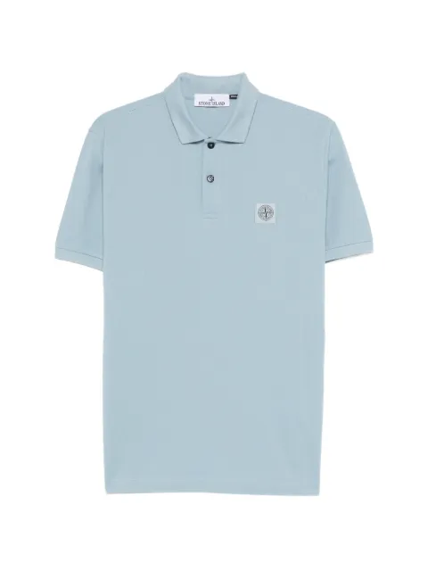 Stone Island playera tipo polo con parche del logo