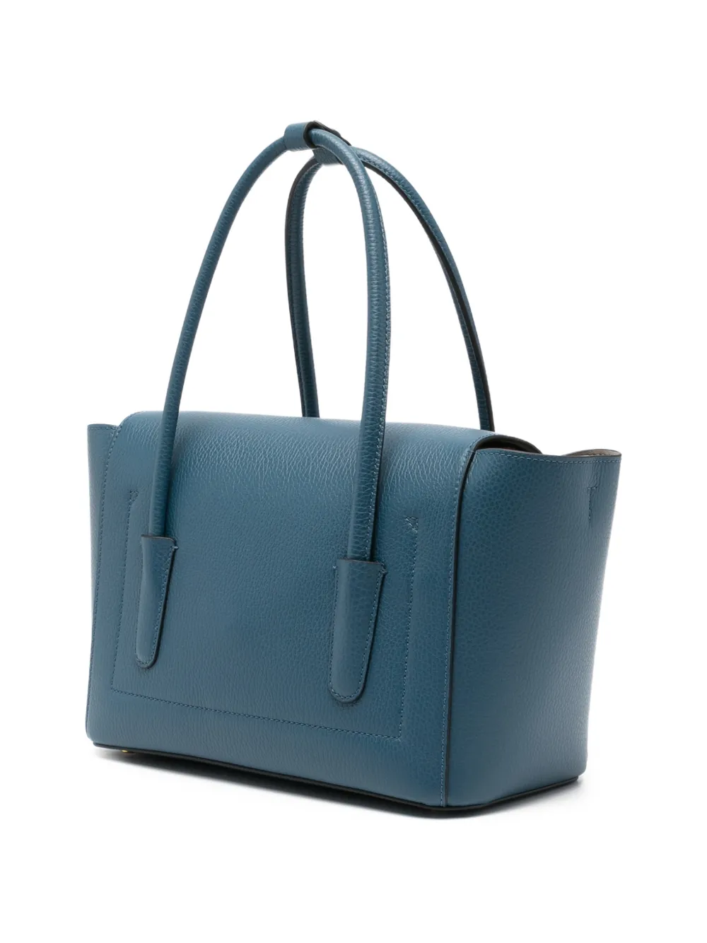  Coccinelle Medium Double Beat Top-handle Leather Tote Bag - Blue 