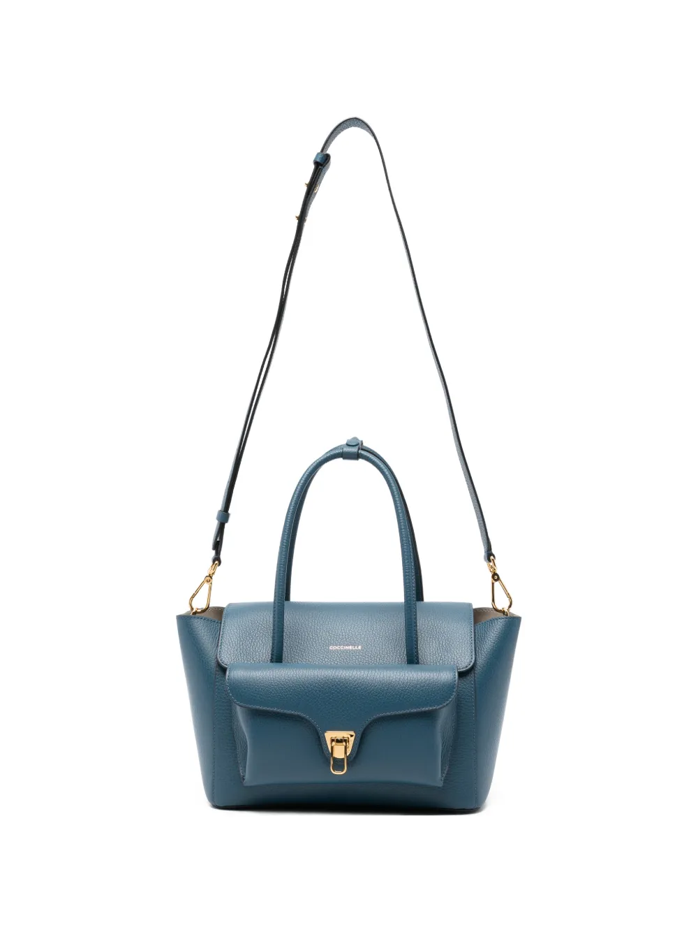 Coccinelle medium Double Beat top-handle leather tote bag - Blu
