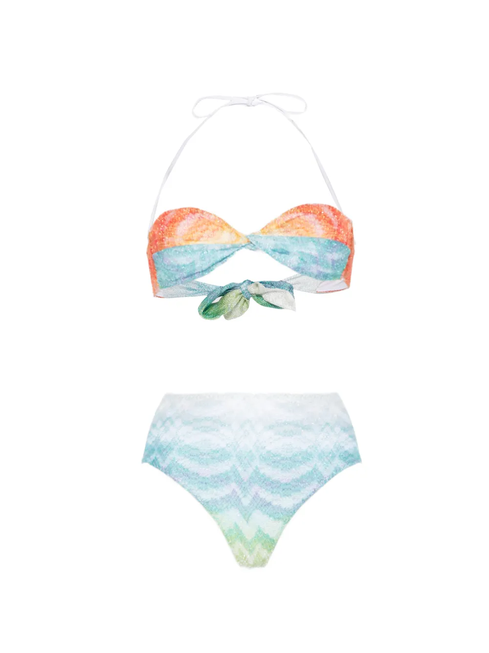 Missoni twist-detail bikini - Arancione