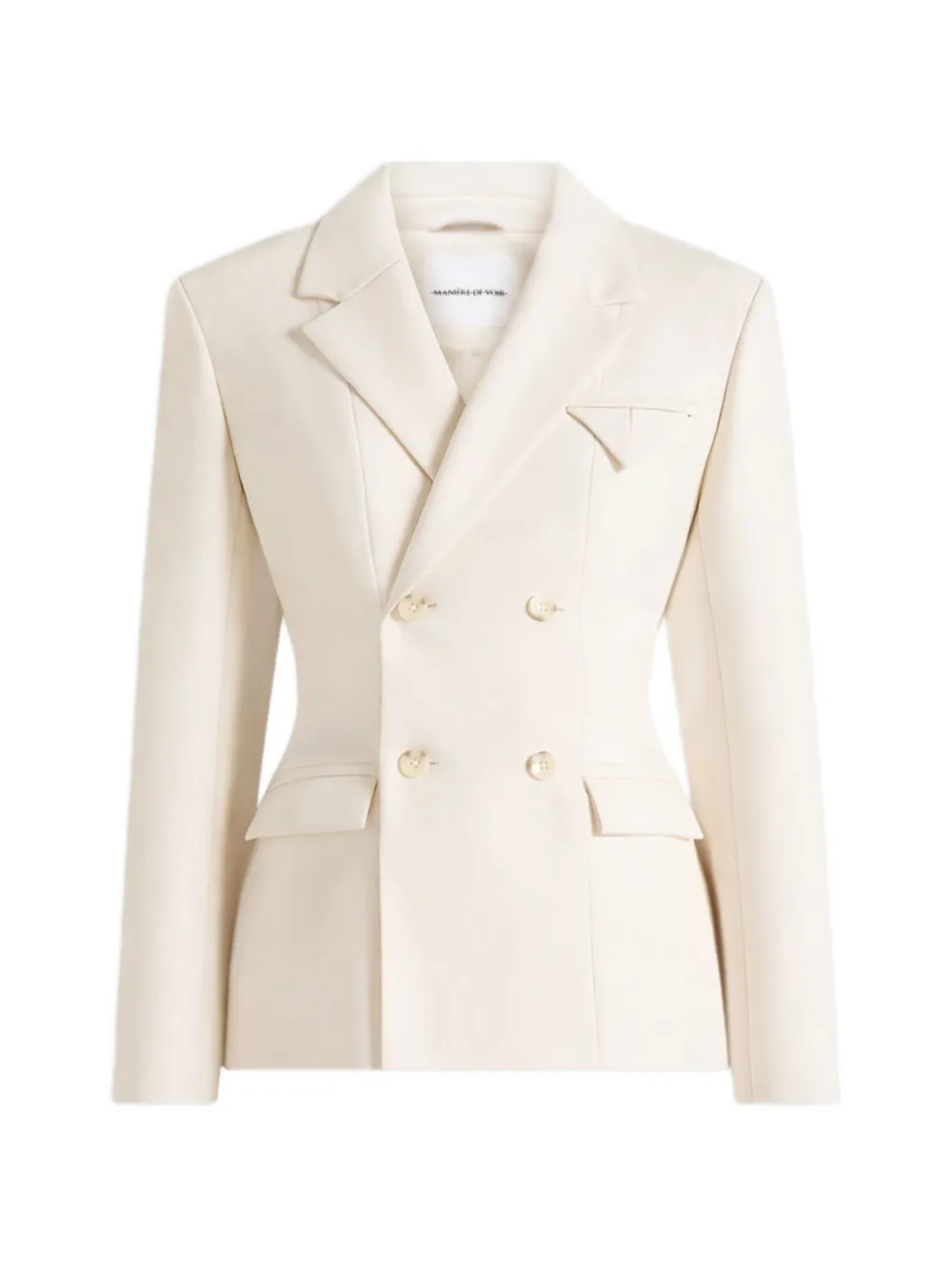 Manière De Voir Maia double-breasted marble-button blazer - Toni neutri