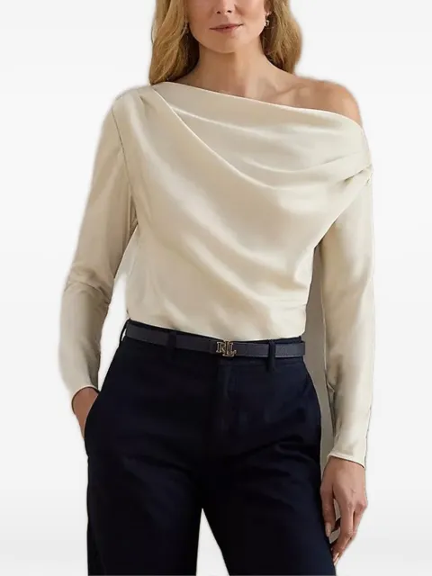 Lauren Ralph Lauren blusa manga larga drapeada