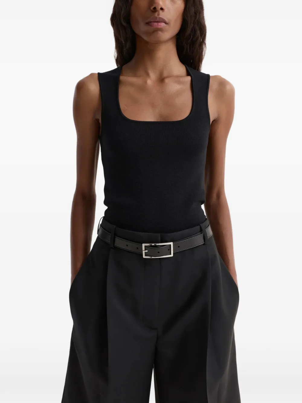 Róhe knitted bustier top - Nero