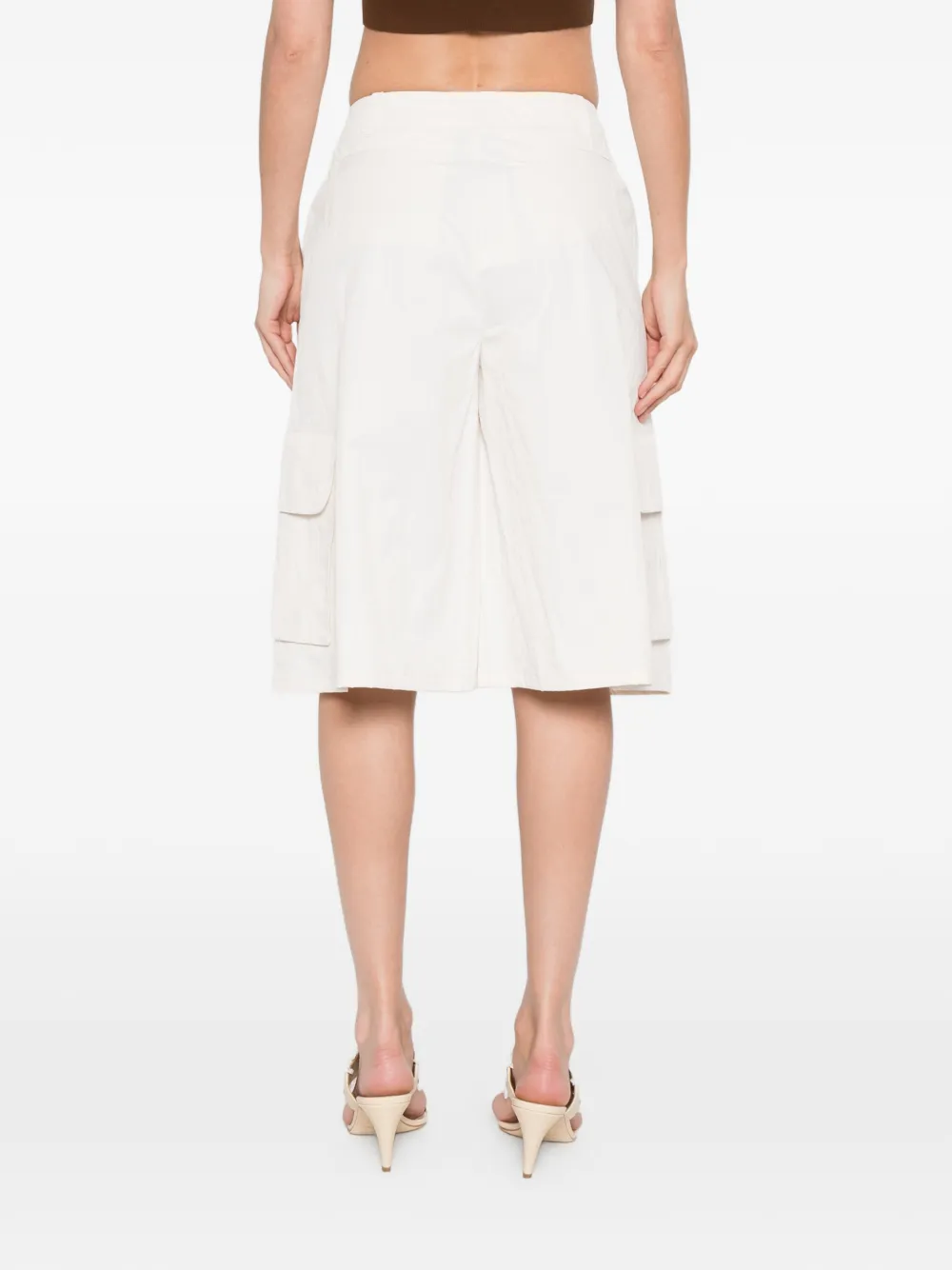 IRO Waffa cargo shorts met rits Beige