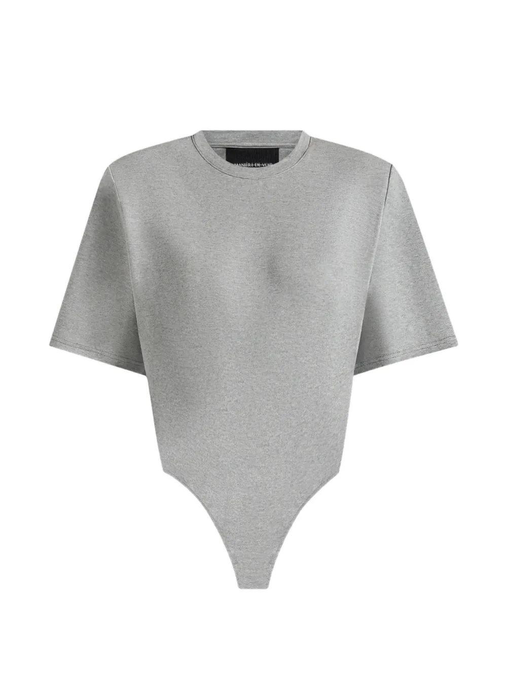 Manière De Voir Mia wide-shoulder T-shirt - Grigio