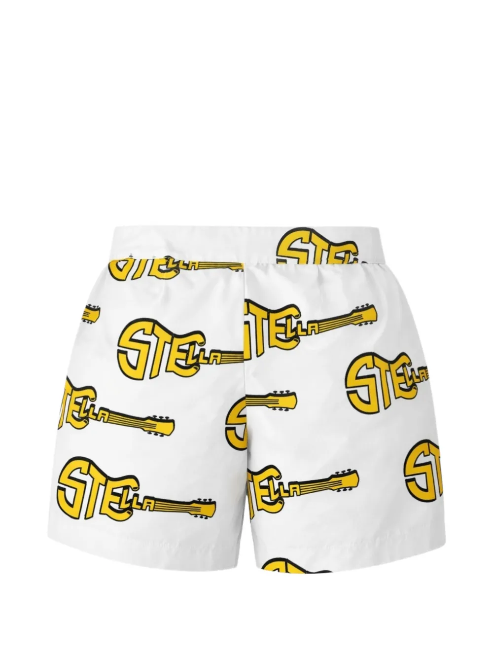 Stella McCartney Kids guitar-print shorts - Weiß