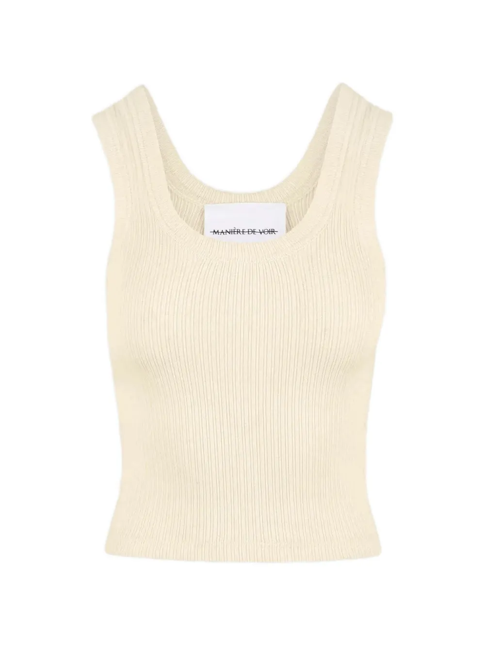 Manière De Voir Liane ribbed scoop-neck tank top - Toni neutri