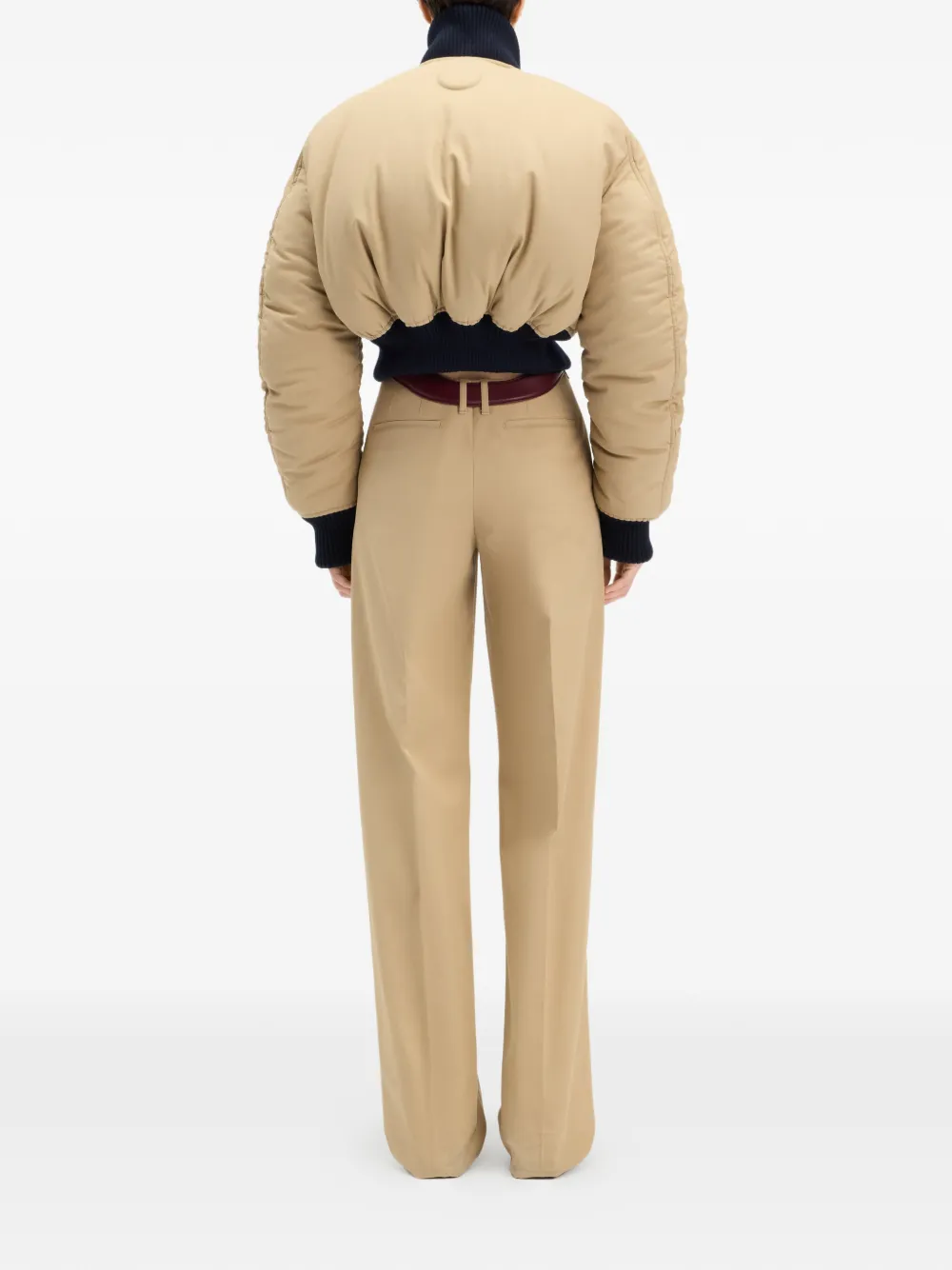 Jean Paul Gaultier Broek met open voorkant Beige