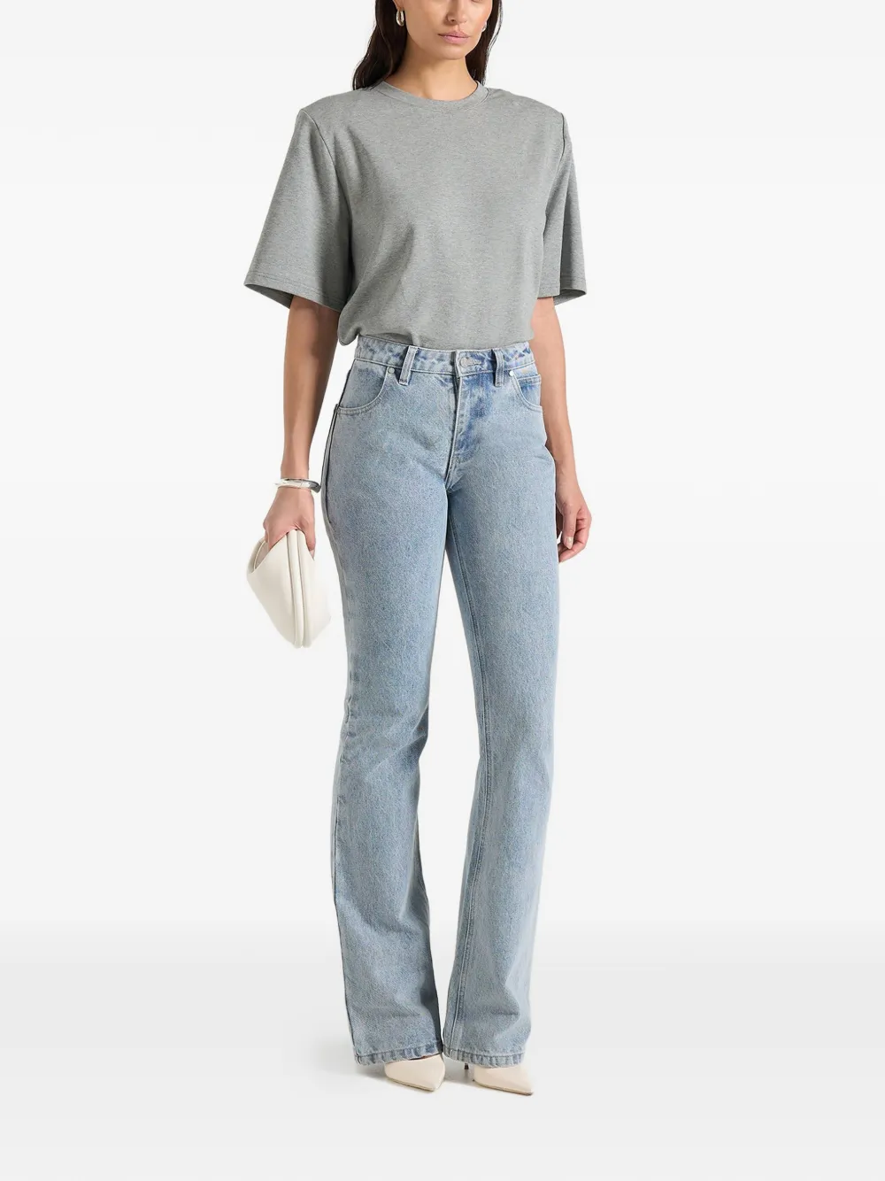  Manière De Voir Abbie Flared Contrast-stitch Jeans - Blue 