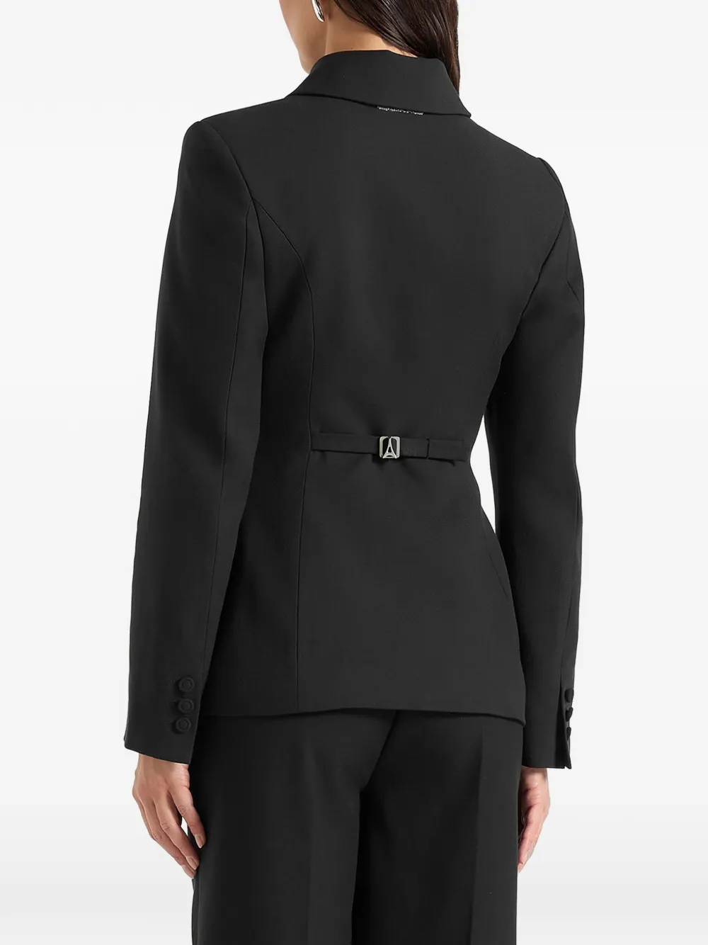  Manière De Voir Harper Detachable-collar Cinched Blazer - Black 