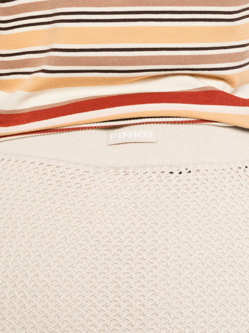 PINKO Gestreepte rok Beige